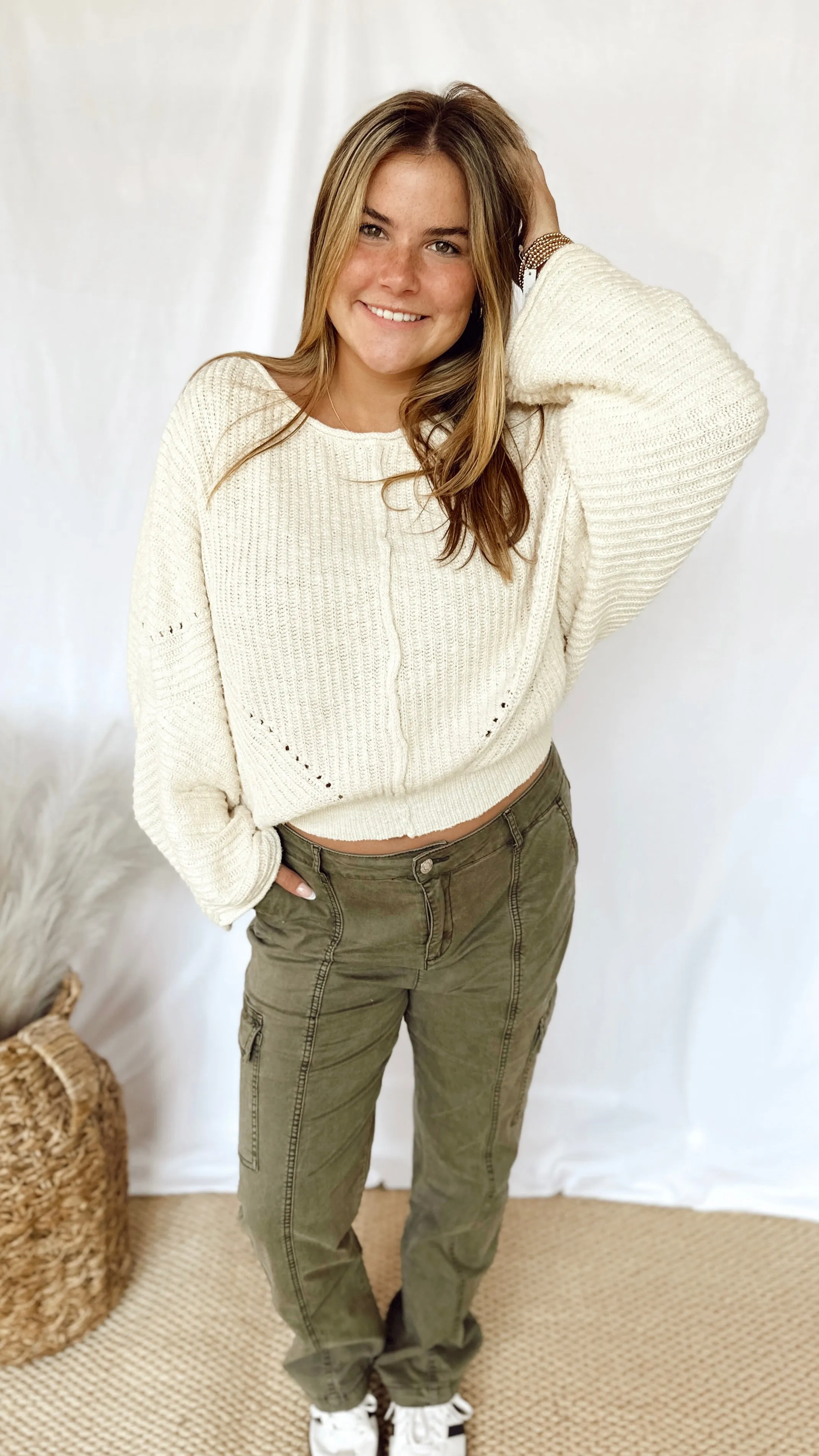 The Hang Tight Honey Sweater