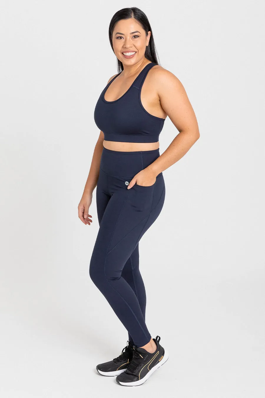 Training Pocket Full Length Tight - Navy