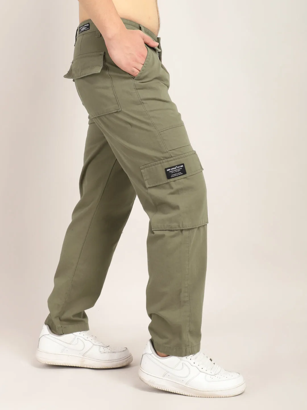 Trippy Brown Baggy Fit Denim Cargo