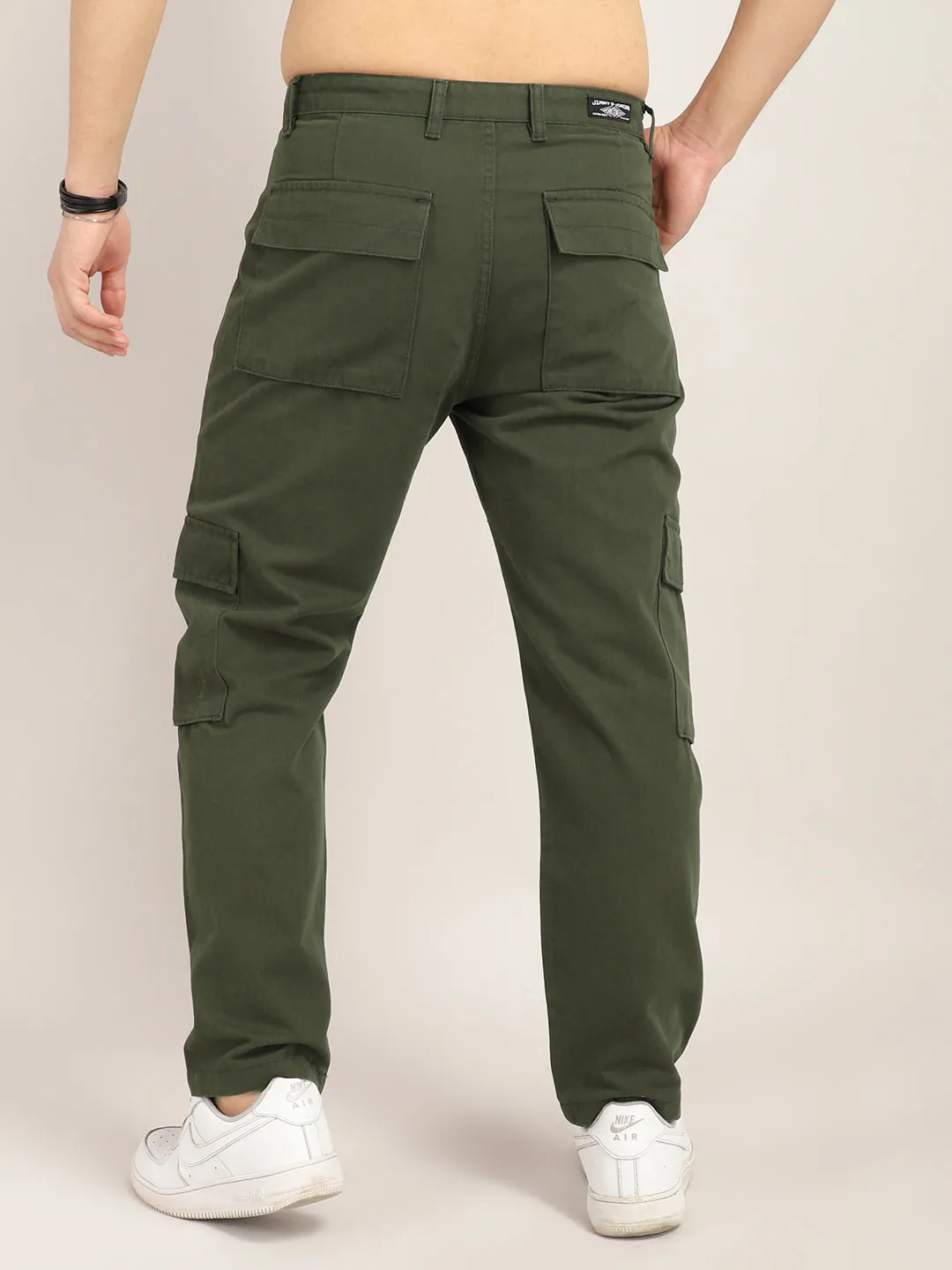 Trippy Olive Baggy Fit Denim Cargo