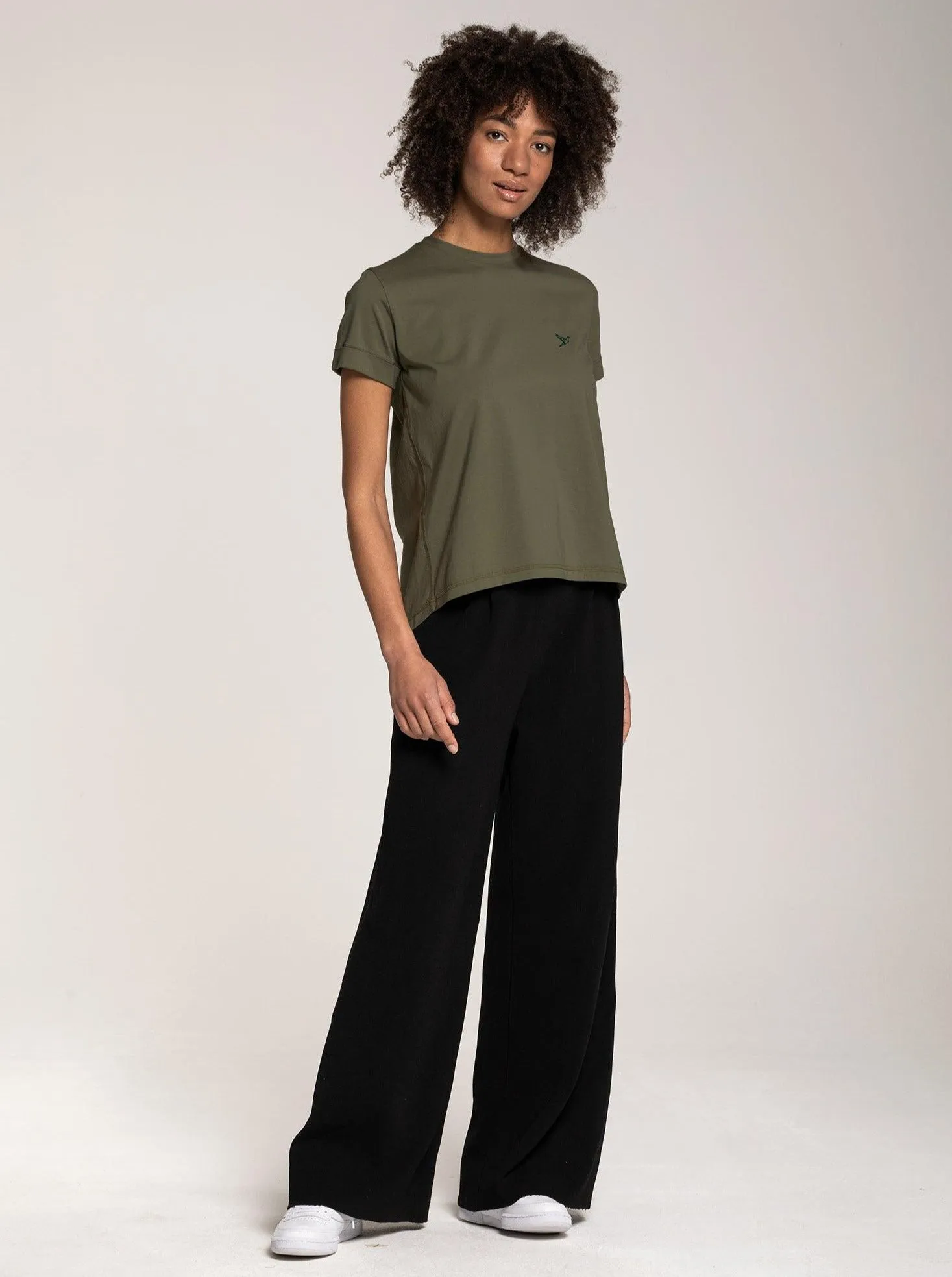 Women's Small Logo tailored T-shirt - Olive