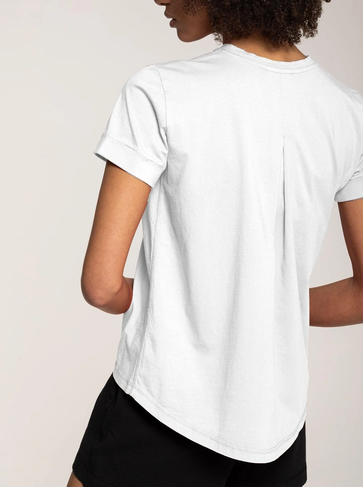 Women's Small Logo tailored T-shirt - White